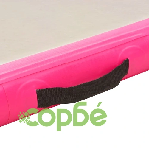 Надуваем дюшек за гимнастика с помпа, 700x100x10 см, PVC, розов ➤ топ цена ➤ sorbe.bg