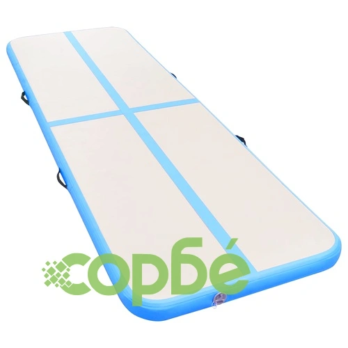 Надуваем дюшек за гимнастика с помпа, 700x100x10 см, PVC, син ➤ топ цена ➤ sorbe.bg