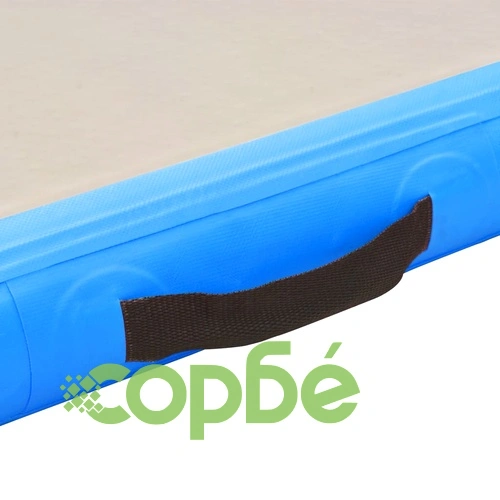 Надуваем дюшек за гимнастика с помпа, 800x100x10 см, PVC, син ➤ топ цена ➤ sorbe.bg