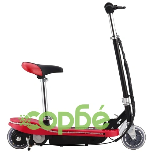 Детска тротинетка със седалка и LED, 120 W, червена ➤ топ цена ➤ sorbe.bg