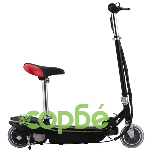 Детска тротинетка със седалка и LED, 120 W, черна ➤ топ цена ➤ sorbe.bg