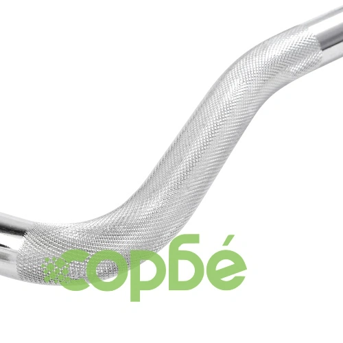 Извит лост за щанга, 3х120 см, солидна стомана, сребрист ➤ топ цена ➤ sorbe.bg