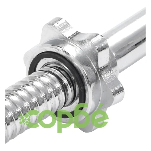 Извит лост за щанга, 3х120 см, солидна стомана, сребрист ➤ топ цена ➤ sorbe.bg