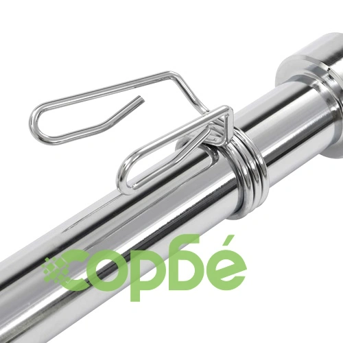 Олимпийски лост за щанга, 3x220 см, стомана, сребрист ➤ топ цена ➤ sorbe.bg