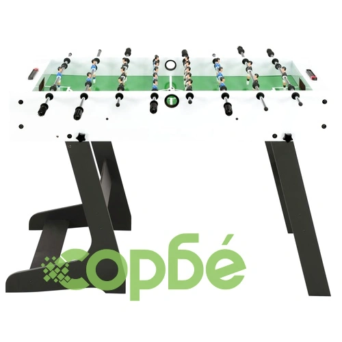Сгъваема футболна маса, 121x61x80 см, бяла ➤ топ цена ➤ sorbe.bg