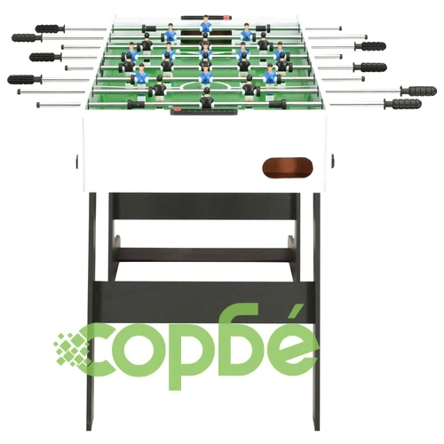 Сгъваема футболна маса, 121x61x80 см, бяла ➤ топ цена ➤ sorbe.bg