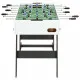 Сгъваема футболна маса, 121x61x80 см, бяла