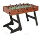 Сгъваема футболна маса, 121x61x80 см, кафява