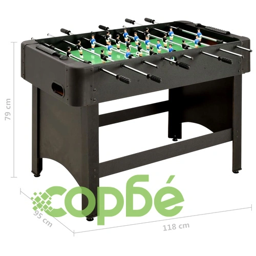 Футболна маса, 118x95x79 см, черна ➤ топ цена ➤ sorbe.bg