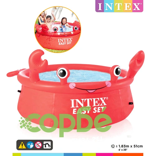 INTEX Надуваем басейн Happy Crab 