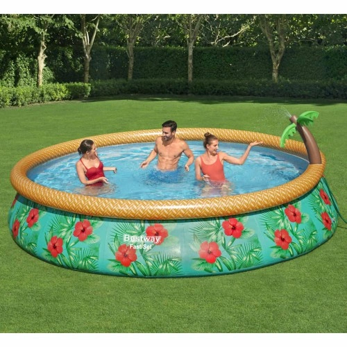 Bestway Fast Set Надуваем комплект басейн Paradise Palms 457x84 см ➤ топ цена ➤ sorbe.bg