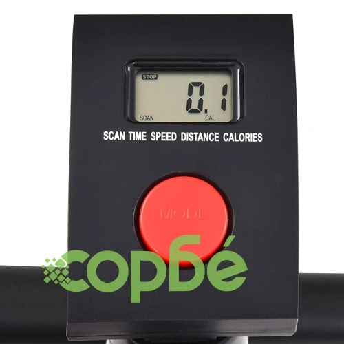 Велоергометър с ремъчно задвижване, червен ➤ топ цена ➤ sorbe.bg