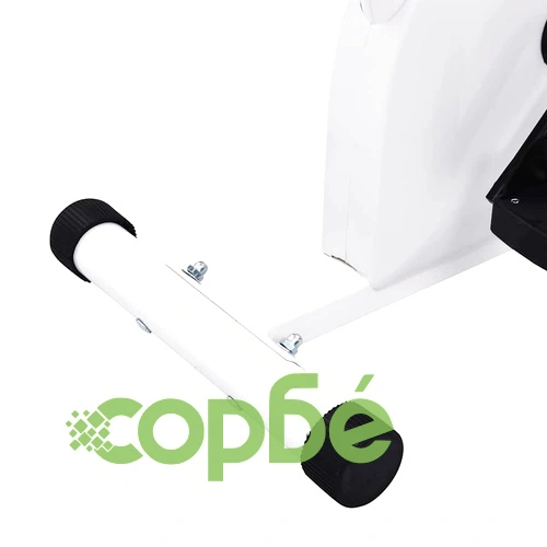 Велоергометър с ремъчно задвижване, бял ➤ топ цена ➤ sorbe.bg