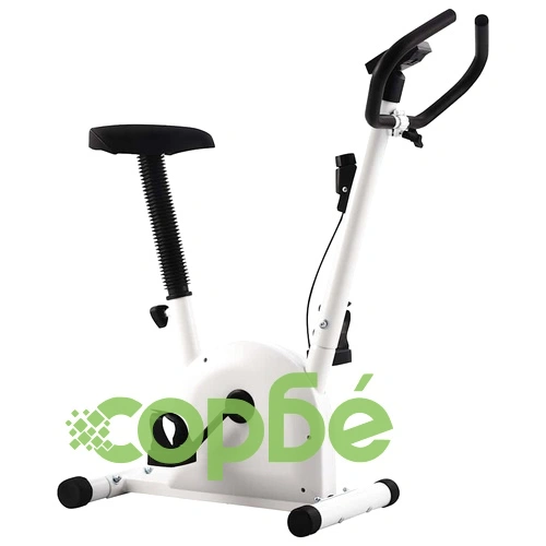 Велоергометър с ремъчно задвижване, бял ➤ топ цена ➤ sorbe.bg