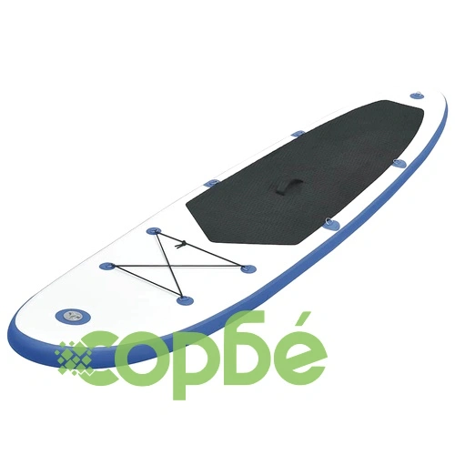 Стендъп падъл борд SUP сърфборд, надуваем, синьо и бяло ➤ топ цена ➤ sorbe.bg