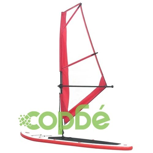 Комплект надуваем стендъп падъл борд с платна, червено и бяло ➤ топ цена ➤ sorbe.bg