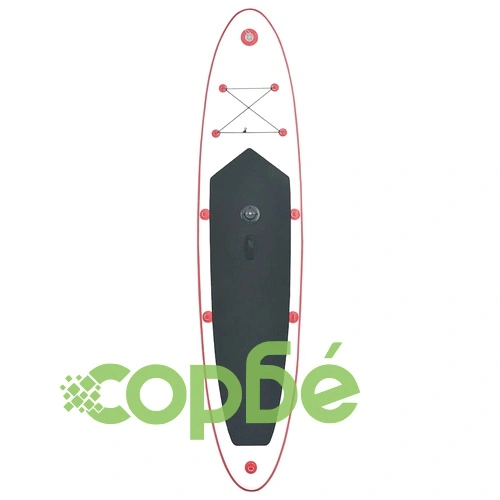 Комплект надуваем стендъп падъл борд с платна, червено и бяло ➤ топ цена ➤ sorbe.bg