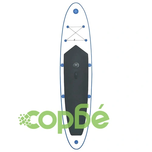 Комплект надуваем стендъп падъл борд с платна, синьо и бяло ➤ топ цена ➤ sorbe.bg