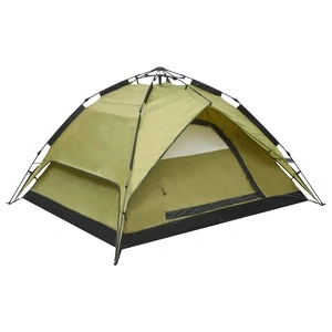Pop up палатка за къмпинг 2-3-местна 240x210x140 см зелена