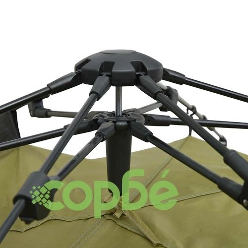Pop up палатка за къмпинг 2-3-местна 240x210x140 см зелена ➤ топ цена ➤ sorbe.bg