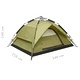 Pop up палатка за къмпинг 2-3-местна 240x210x140 см зелена