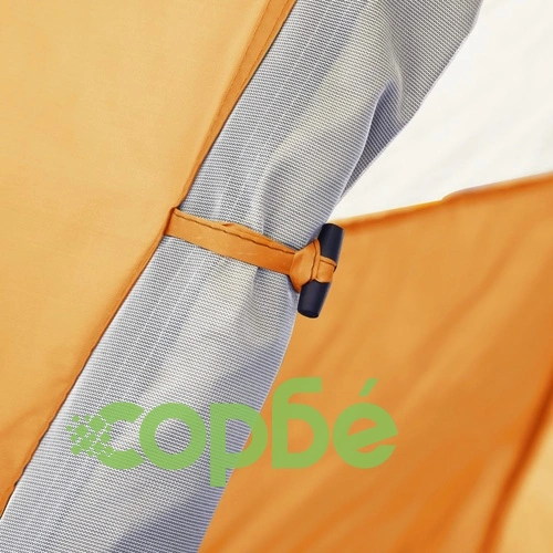 Pop up палатка за къмпинг 2-3-местна 240x210x140 см жълта ➤ топ цена ➤ sorbe.bg