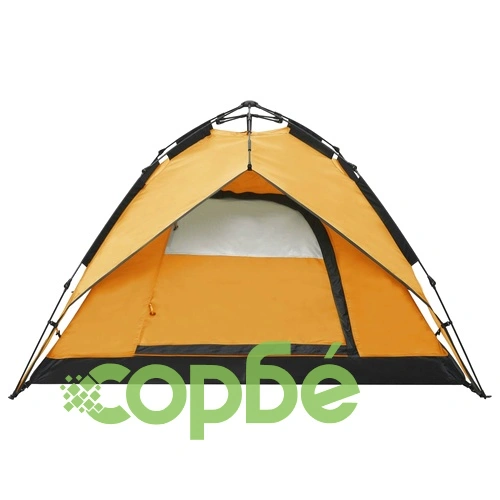 Pop up палатка за къмпинг 2-3-местна 240x210x140 см жълта ➤ топ цена ➤ sorbe.bg