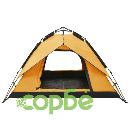 Pop up палатка за къмпинг 2-3-местна 240x210x140 см жълта ➤ топ цена ➤ sorbe.bg