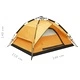 Pop up палатка за къмпинг 2-3-местна 240x210x140 см жълта
