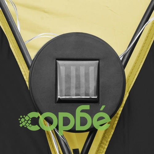 Парти шатра с LED и 4 стени, 3,6x3,6x2,3 м, зелена ➤ топ цена ➤ sorbe.bg