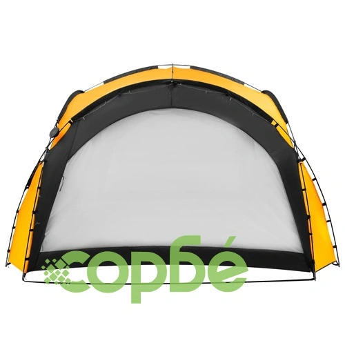 Парти шатра с LED и 4 стени, 3,6x3,6x2,3 м, жълта ➤ топ цена ➤ sorbe.bg