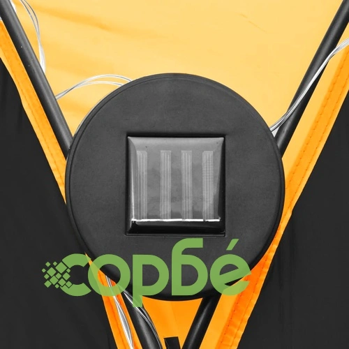 Парти шатра с LED и 4 стени, 3,6x3,6x2,3 м, жълта ➤ топ цена ➤ sorbe.bg
