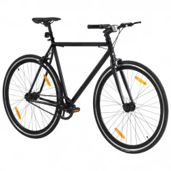 Велосипед с фиксирана предавка, черен, 700c, 59 см