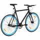 Велосипед с фиксирана предавка, черно и синьо, 700c, 59 см