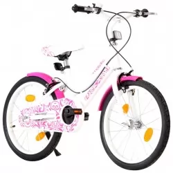 Детски велосипед, 18 цола, розово и бяло