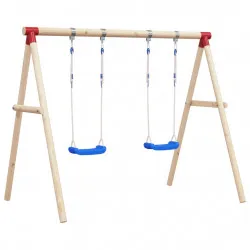 Детски люлки с въжета, 2 бр, сини, 38x16 см, полиетилен