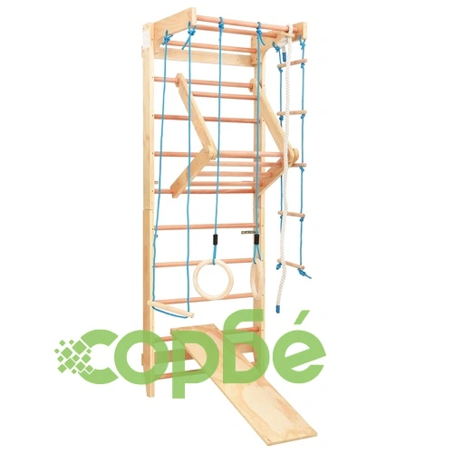 Шведска стена с гимнастически халки, пързалка, дърво ➤ топ цена ➤ sorbe.bg