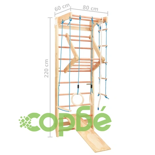 Шведска стена с гимнастически халки, пързалка, дърво ➤ топ цена ➤ sorbe.bg