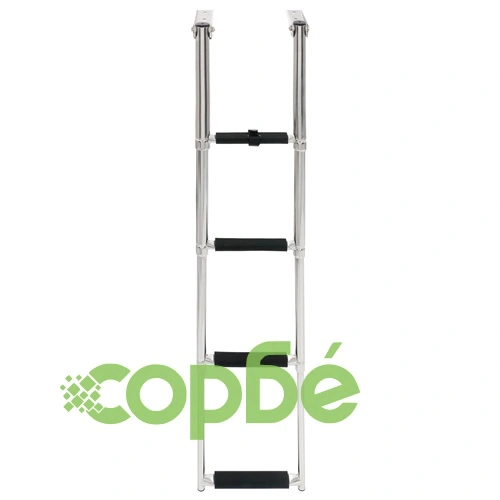 Сгъваема стълба, 4 стъпала, неръждаема стомана ➤ топ цена ➤ sorbe.bg