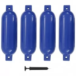 Фендери за лодка, 4 бр, сини, 51x14 см, PVC