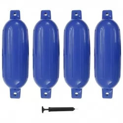 Фендери за лодка, 4 бр, сини, 58,5x16,5 см, PVC