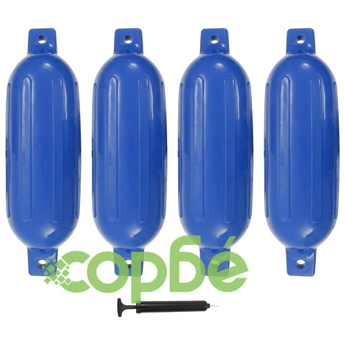 Броня за лодка, 4 бр, сини, 58,5x16,5 см, PVC ➤ топ цена ➤ sorbe.bg