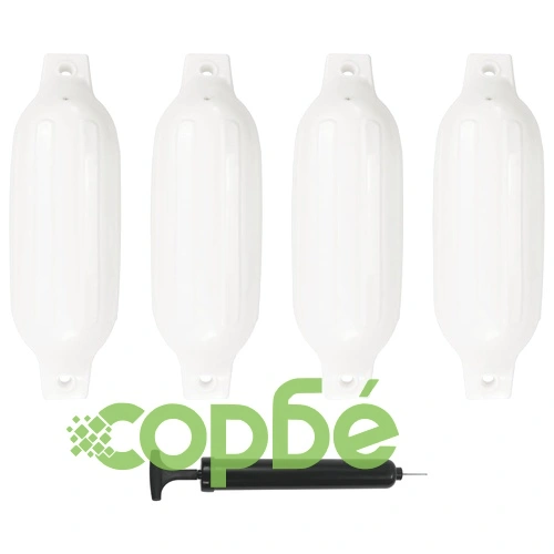 Броня за лодка 4 бр бяла 41x11,5 см PVC ➤ топ цена ➤ sorbe.bg