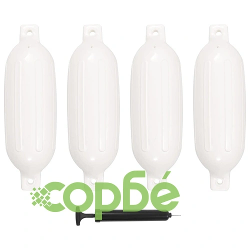 Броня за лодка 4 бр бяла 58,5x16,5 см PVC ➤ топ цена ➤ sorbe.bg