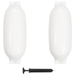 Броня за лодка 2 бр бяла 69x21,5 см PVC