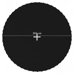 Отскачаща повърхност за кръгъл батут 10 Ft/3,05 м черен текстил