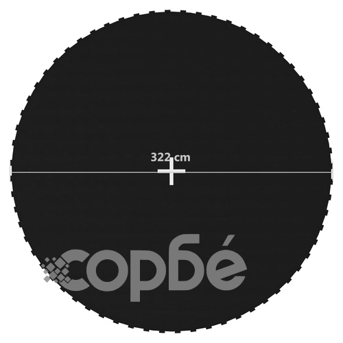 Отскачаща повърхност за кръгъл батут 12 Ft/3,66 м черен текстил ➤ топ цена ➤ sorbe.bg