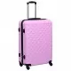 Комплект твърди куфари с колелца, 2 бр, розов, ABS