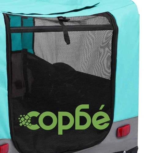 2-в-1 Кучешко ремарке за велосипеди и джогинг, синьо и сиво ➤ топ цена ➤ sorbe.bg