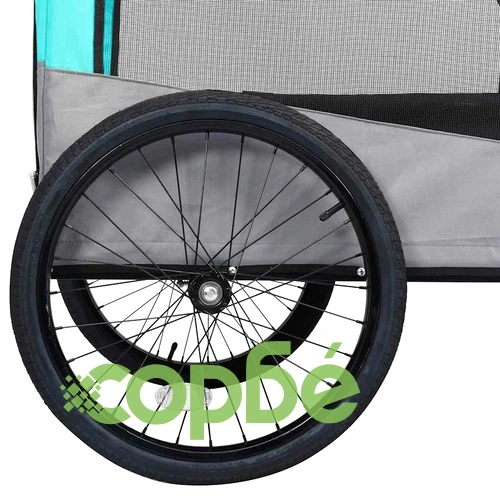 2-в-1 Кучешко ремарке за велосипеди и джогинг, синьо и сиво ➤ топ цена ➤ sorbe.bg